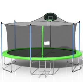 16FT Trampoline Children's Basketball Stand Safety Fence Net