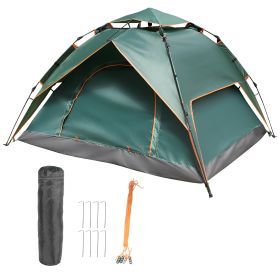 Double Deck Waterproof Pop Up Tent for Hiking Portable Automatic Tent for Camping 4 Person